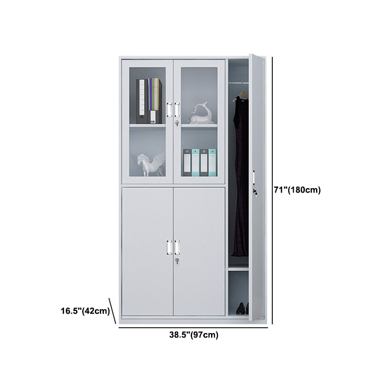 Steel Storage Cabinet with Hinged Door Contemporary Indoor Cabinet