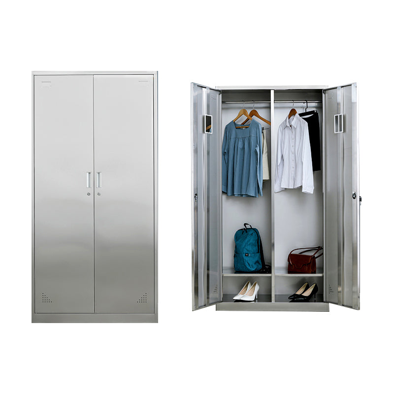Metal Industrial Cabinet for Bathroom Steel Storage Cabinet with Hinged Door 2 Clearhalo 'Armoires & Wardrobes' 'armoires_wardrobes' 'Bedroom Furniture' 'furn' 'furn_armoires_wardrobes' 'Furniture' 5847721