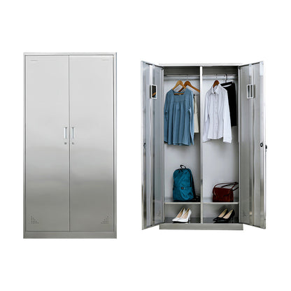 Metal Industrial Cabinet for Bathroom Steel Storage Cabinet with Hinged Door 2 Clearhalo 'Armoires & Wardrobes' 'armoires_wardrobes' 'Bedroom Furniture' 'furn' 'furn_armoires_wardrobes' 'Furniture' 5847721