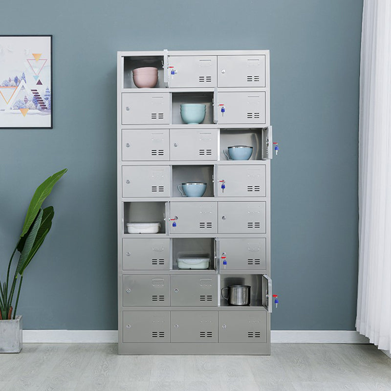 Metal Industrial Cabinet for Bathroom Steel Storage Cabinet with Hinged Door Clearhalo 'Armoires & Wardrobes' 'armoires_wardrobes' 'Bedroom Furniture' 'furn' 'furn_armoires_wardrobes' 'Furniture' 5847722