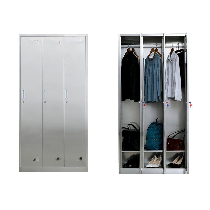 Metal Industrial Cabinet for Bathroom Steel Storage Cabinet with Hinged Door 3 Clearhalo 'Armoires & Wardrobes' 'armoires_wardrobes' 'Bedroom Furniture' 'furn' 'furn_armoires_wardrobes' 'Furniture' 5847723