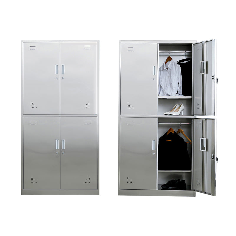 Metal Industrial Cabinet for Bathroom Steel Storage Cabinet with Hinged Door 4 Clearhalo 'Armoires & Wardrobes' 'armoires_wardrobes' 'Bedroom Furniture' 'furn' 'furn_armoires_wardrobes' 'Furniture' 5847724