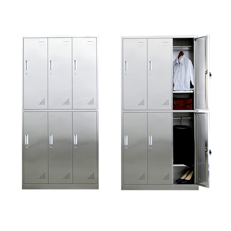 Metal Industrial Cabinet for Bathroom Steel Storage Cabinet with Hinged Door 6 Clearhalo 'Armoires & Wardrobes' 'armoires_wardrobes' 'Bedroom Furniture' 'furn' 'furn_armoires_wardrobes' 'Furniture' 5847726