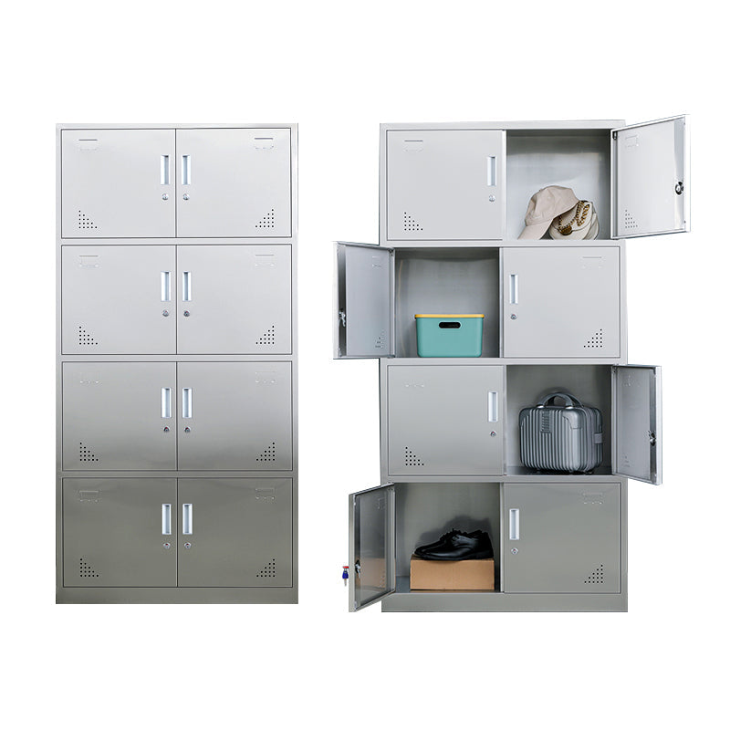 Metal Industrial Cabinet for Bathroom Steel Storage Cabinet with Hinged Door 8 Clearhalo 'Armoires & Wardrobes' 'armoires_wardrobes' 'Bedroom Furniture' 'furn' 'furn_armoires_wardrobes' 'Furniture' 5847729