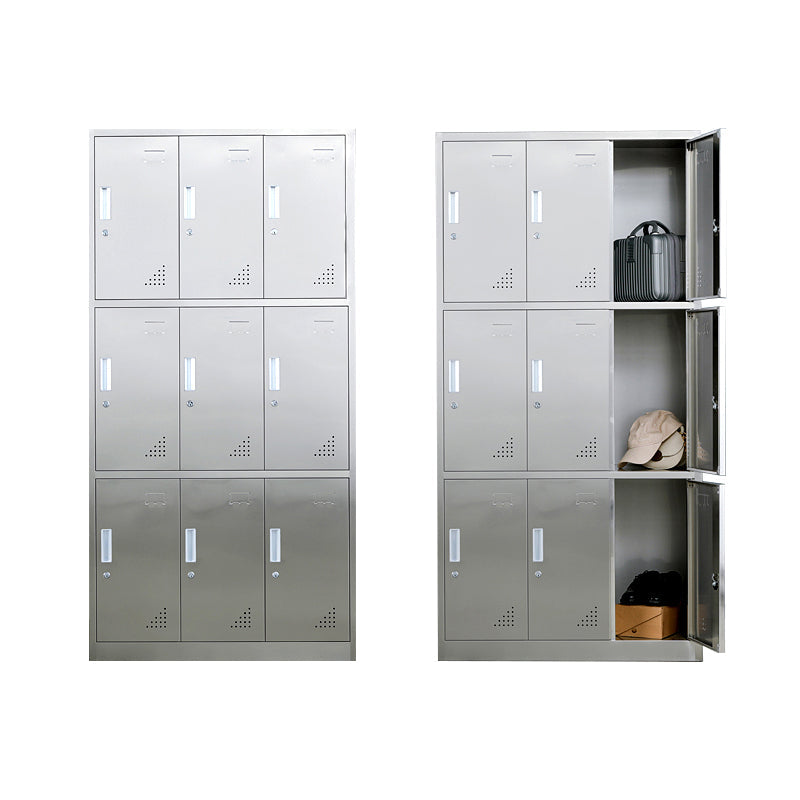 Metal Industrial Cabinet for Bathroom Steel Storage Cabinet with Hinged Door 9 Clearhalo 'Armoires & Wardrobes' 'armoires_wardrobes' 'Bedroom Furniture' 'furn' 'furn_armoires_wardrobes' 'Furniture' 5847730