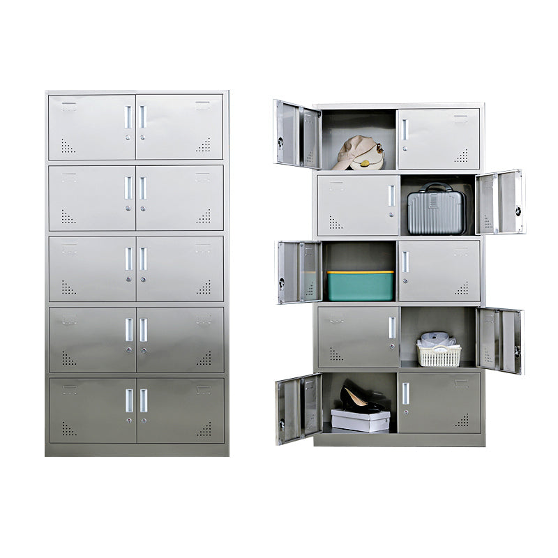 Metal Industrial Cabinet for Bathroom Steel Storage Cabinet with Hinged Door 10 Clearhalo 'Armoires & Wardrobes' 'armoires_wardrobes' 'Bedroom Furniture' 'furn' 'furn_armoires_wardrobes' 'Furniture' 5847732