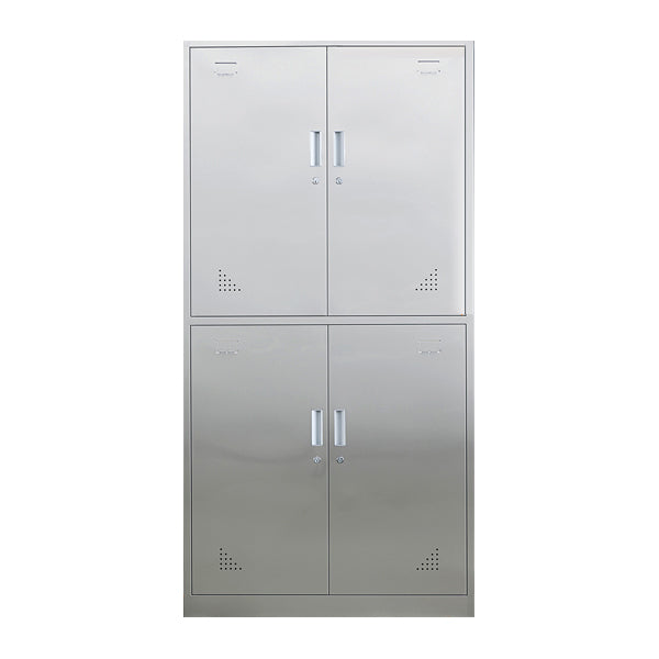 Metal Industrial Cabinet for Bathroom Steel Storage Cabinet with Hinged Door Clearhalo 'Armoires & Wardrobes' 'armoires_wardrobes' 'Bedroom Furniture' 'furn' 'furn_armoires_wardrobes' 'Furniture' 5847734