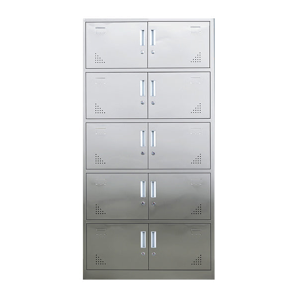 Metal Industrial Cabinet for Bathroom Steel Storage Cabinet with Hinged Door Clearhalo 'Armoires & Wardrobes' 'armoires_wardrobes' 'Bedroom Furniture' 'furn' 'furn_armoires_wardrobes' 'Furniture' 5847738