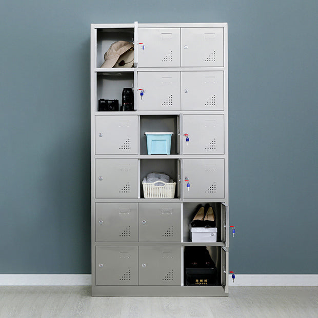 Metal Industrial Cabinet for Bathroom Steel Storage Cabinet with Hinged Door Clearhalo 'Armoires & Wardrobes' 'armoires_wardrobes' 'Bedroom Furniture' 'furn' 'furn_armoires_wardrobes' 'Furniture' 5847739