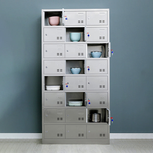 Metal Industrial Cabinet for Bathroom Steel Storage Cabinet with Hinged Door Clearhalo 'Armoires & Wardrobes' 'armoires_wardrobes' 'Bedroom Furniture' 'furn' 'furn_armoires_wardrobes' 'Furniture' 5847740