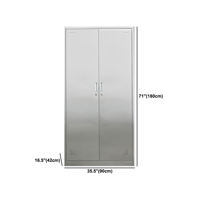 Metal Industrial Cabinet for Bathroom Steel Storage Cabinet with Hinged Door Clearhalo 'Armoires & Wardrobes' 'armoires_wardrobes' 'Bedroom Furniture' 'furn' 'furn_armoires_wardrobes' 'Furniture' 5847742