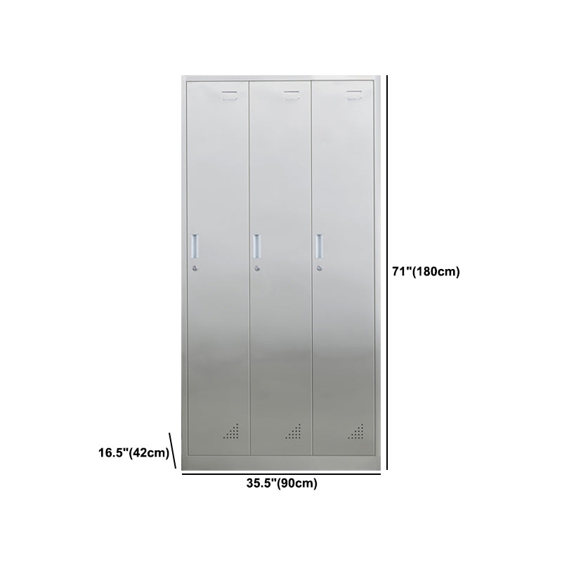 Metal Industrial Cabinet for Bathroom Steel Storage Cabinet with Hinged Door Clearhalo 'Armoires & Wardrobes' 'armoires_wardrobes' 'Bedroom Furniture' 'furn' 'furn_armoires_wardrobes' 'Furniture' 5847743