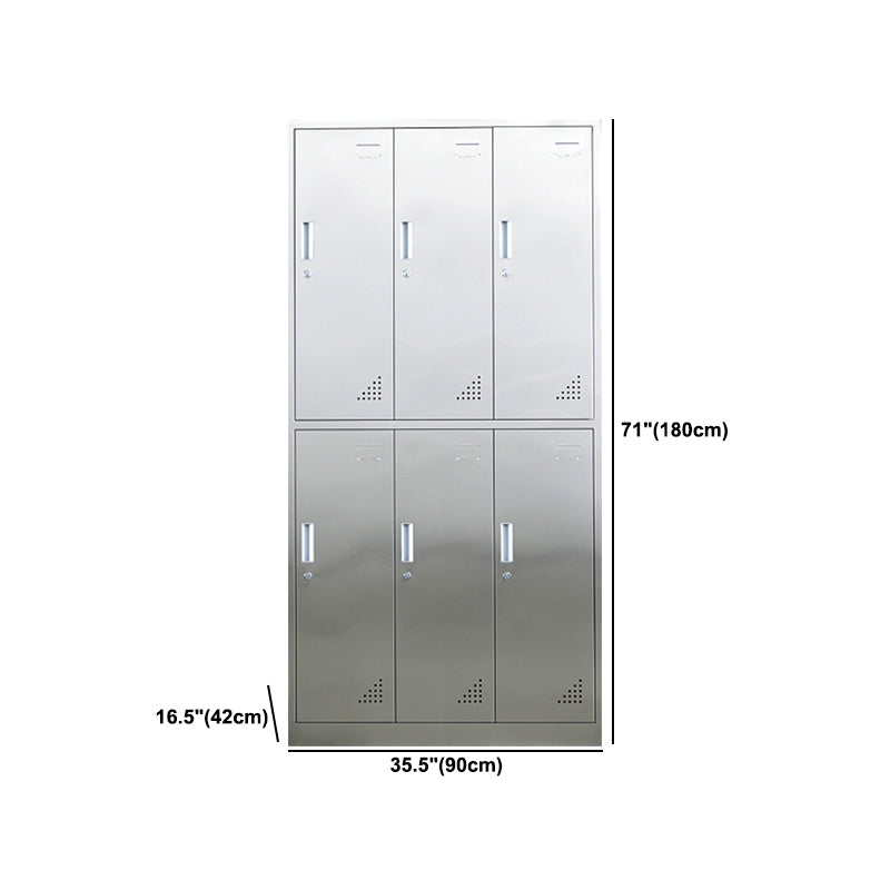 Metal Industrial Cabinet for Bathroom Steel Storage Cabinet with Hinged Door Clearhalo 'Armoires & Wardrobes' 'armoires_wardrobes' 'Bedroom Furniture' 'furn' 'furn_armoires_wardrobes' 'Furniture' 5847745