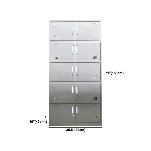 Metal Industrial Cabinet for Bathroom Steel Storage Cabinet with Hinged Door Clearhalo 'Armoires & Wardrobes' 'armoires_wardrobes' 'Bedroom Furniture' 'furn' 'furn_armoires_wardrobes' 'Furniture' 5847748