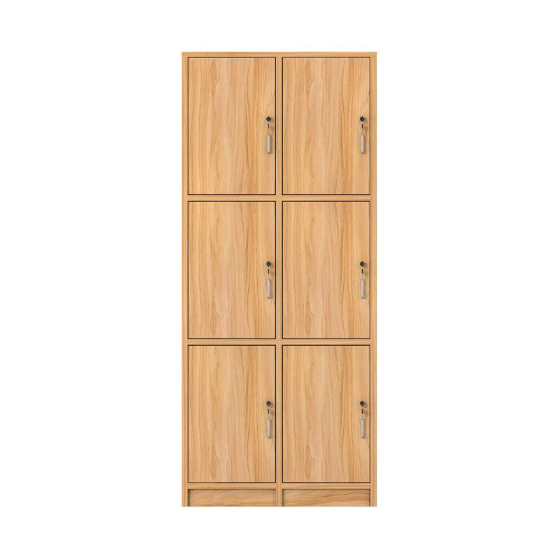 Light Wood Finish Contemporary Storage Cabinet Engineered Wood Indoor Cabinet 31"L x 16"W x 75"H 6 Clearhalo 'Armoires & Wardrobes' 'armoires_wardrobes' 'Bedroom Furniture' 'furn' 'furn_armoires_wardrobes' 'Furniture' 5847751
