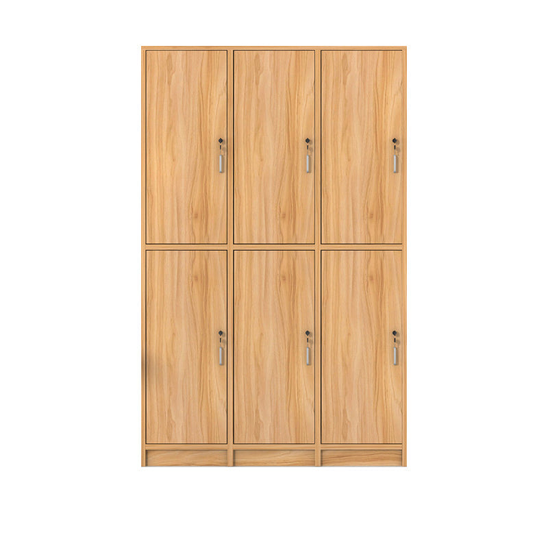 Light Wood Finish Contemporary Storage Cabinet Engineered Wood Indoor Cabinet 47"L x 16"W x 75"H 6 Clearhalo 'Armoires & Wardrobes' 'armoires_wardrobes' 'Bedroom Furniture' 'furn' 'furn_armoires_wardrobes' 'Furniture' 5847754