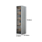 Contemporary Wardrobe Closet Wood and Glass Wardrobe Armoire