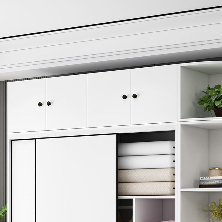 Eigentijdse stijl houten garderobe witte kleur doek staaf inbegrepen garderobe kast