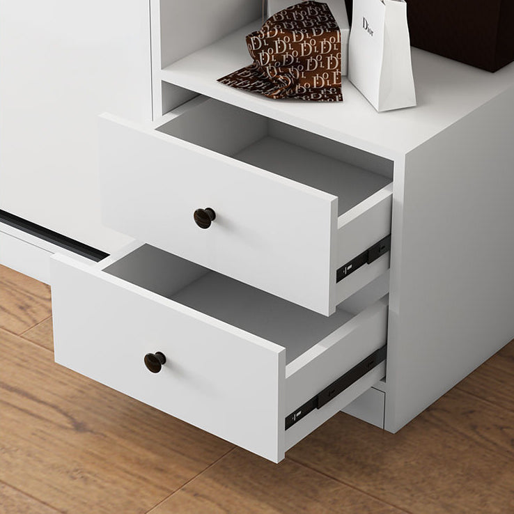 Eigentijdse stijl houten garderobe witte kleur doek staaf inbegrepen garderobe kast