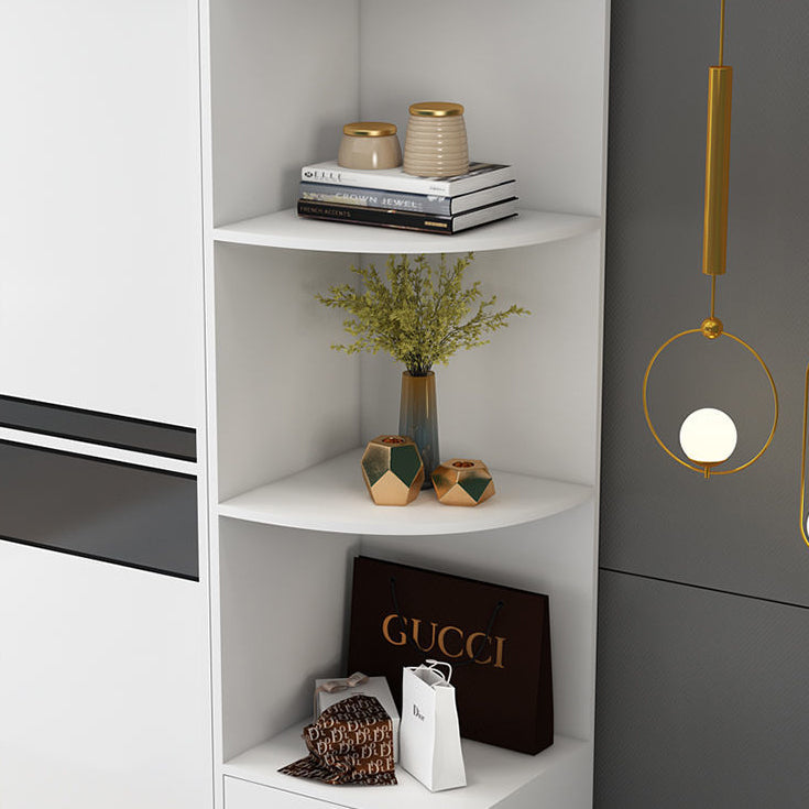 Eigentijdse stijl houten garderobe witte kleur doek staaf inbegrepen garderobe kast