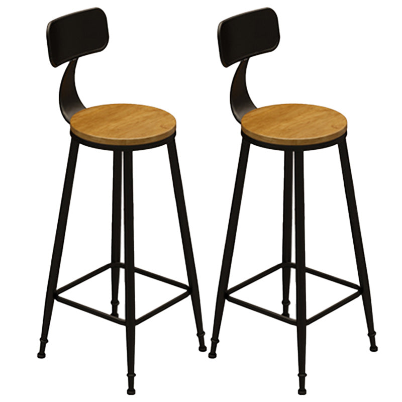 Industrial Style Bar Table Set 1/2/6/11 Pieces Rectangle Bar Table with High Stools Wood 30"H Stools (Set of 2) Clearhalo 'Bar Furniture' 'furn' 'furn_home_bar_bar_sets' 'Furniture' 'Home Bars & Bar Sets' 'home_bar_bar_sets' 'Kitchen & Dining Furniture' 5847935