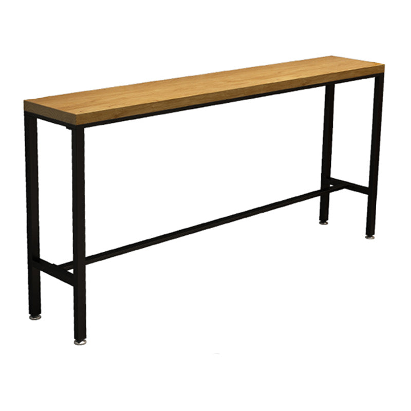 Industrial Style Bar Table Set 1/2/6/11 Pieces Rectangle Bar Table with High Stools Wood 71"L x 16"W Clearhalo 'Bar Furniture' 'furn' 'furn_home_bar_bar_sets' 'Furniture' 'Home Bars & Bar Sets' 'home_bar_bar_sets' 'Kitchen & Dining Furniture' 5847939