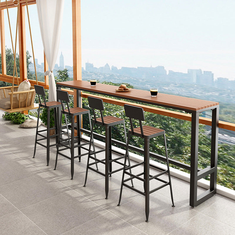 Set tavolo da bar in stile moderno Tavolo da bar rettangolare da 1/2/5 pezzi con sgabelli alti