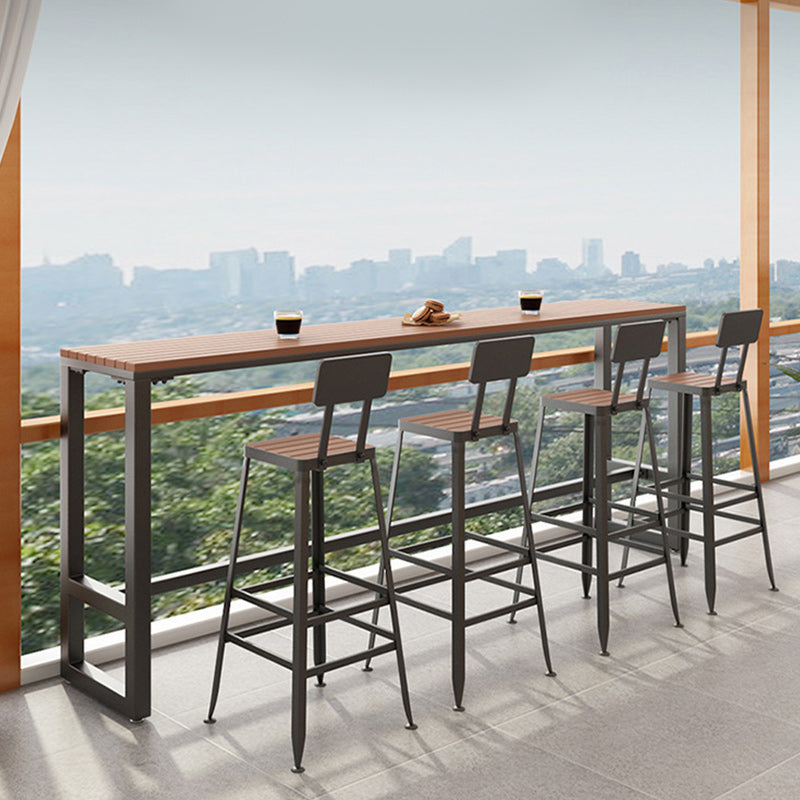 Set tavolo da bar in stile moderno Tavolo da bar rettangolare da 1/2/5 pezzi con sgabelli alti