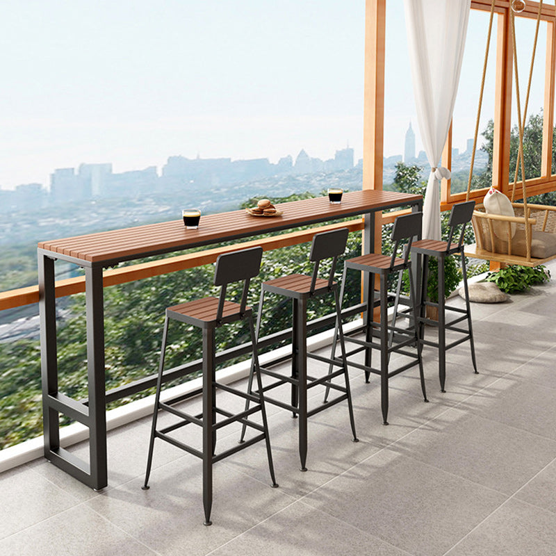 Set tavolo da bar in stile moderno Tavolo da bar rettangolare da 1/2/5 pezzi con sgabelli alti