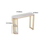 Glam 1/3 Pieces Bar Table Set Stone Counter Table with High Stools for Cafe Clearhalo 'Bar Furniture' 'furn' 'furn_home_bar_bar_sets' 'Furniture' 'Home Bars & Bar Sets' 'home_bar_bar_sets' 'Kitchen & Dining Furniture' 5847991