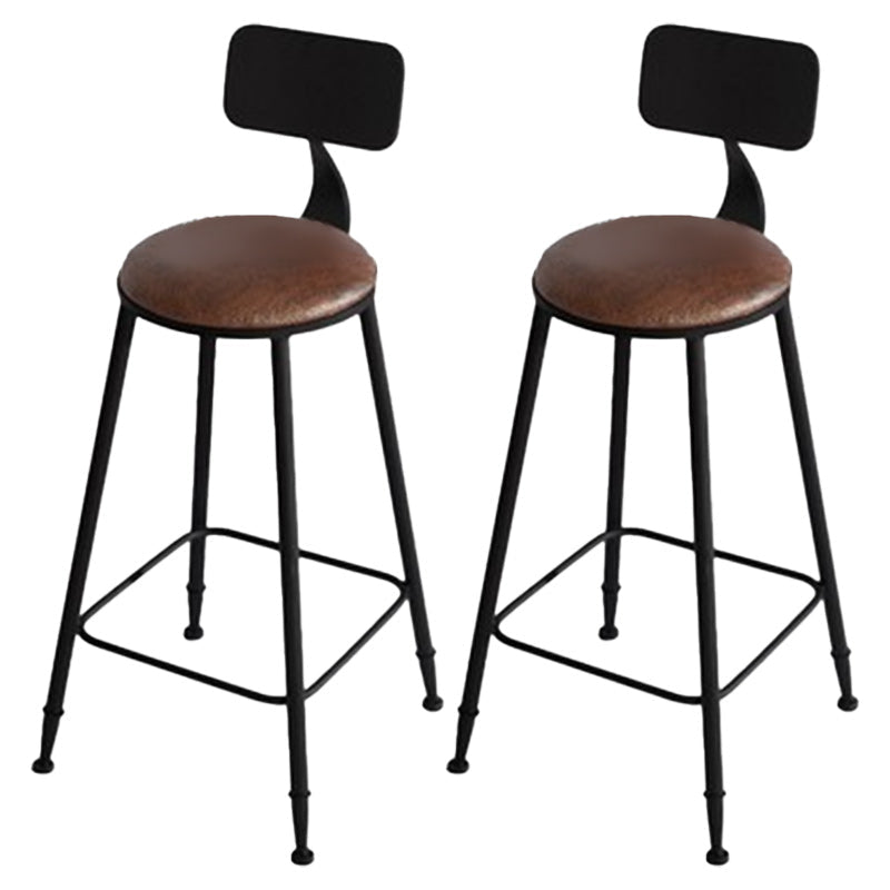 Industrial 1/2/3/4/5 Pieces Solid Wood Bar Table Set Fixed Counter Set for Home Use Brown 30"H Stools (Set of 2) Clearhalo 'Bar Furniture' 'furn' 'furn_home_bar_bar_sets' 'Furniture' 'Home Bars & Bar Sets' 'home_bar_bar_sets' 'Kitchen & Dining Furniture' 5847994