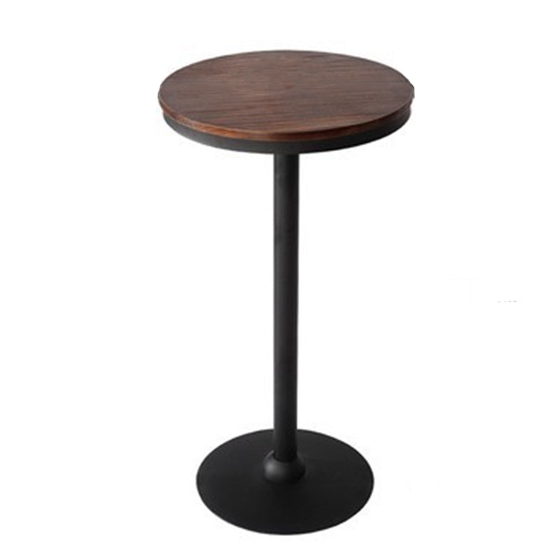 Industrial 1/2/3/4/5 Pieces Solid Wood Bar Table Set Fixed Counter Set for Home Use Brown 22"L x 22"W Clearhalo 'Bar Furniture' 'furn' 'furn_home_bar_bar_sets' 'Furniture' 'Home Bars & Bar Sets' 'home_bar_bar_sets' 'Kitchen & Dining Furniture' 5847995