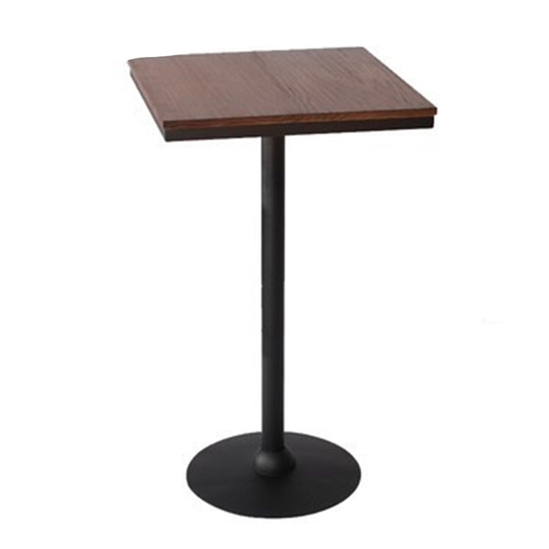 Industrial 1/2/3/4/5 Pieces Solid Wood Bar Table Set Fixed Counter Set for Home Use Black 22"L x 22"W Clearhalo 'Bar Furniture' 'furn' 'furn_home_bar_bar_sets' 'Furniture' 'Home Bars & Bar Sets' 'home_bar_bar_sets' 'Kitchen & Dining Furniture' 5847999