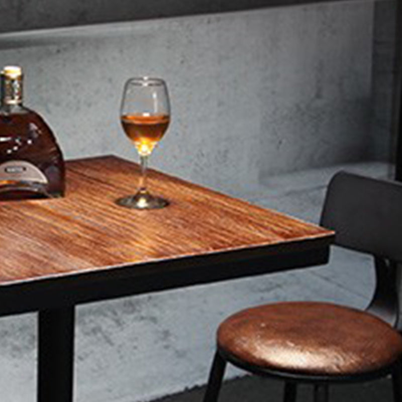 Industrial 1/2/3/4/5 Pieces Solid Wood Bar Table Set Fixed Counter Set for Home Use Clearhalo 'Bar Furniture' 'furn' 'furn_home_bar_bar_sets' 'Furniture' 'Home Bars & Bar Sets' 'home_bar_bar_sets' 'Kitchen & Dining Furniture' 5848002