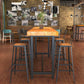 Industrial Style 1/2/7 Pieces Bar Table Set Rectangle Bar Table with High Stools Clearhalo 'Bar Furniture' 'furn' 'furn_home_bar_bar_sets' 'Furniture' 'Home Bars & Bar Sets' 'home_bar_bar_sets' 'Kitchen & Dining Furniture' 5848011