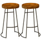 Modern Solid Wood Counter Set 1/2/4 Pieces Rectangle Bar Table Set in Natural Wood 30"H Stools (Set of 2) Clearhalo 'Bar Furniture' 'furn' 'furn_home_bar_bar_sets' 'Furniture' 'Home Bars & Bar Sets' 'home_bar_bar_sets' 'Kitchen & Dining Furniture' 5848041