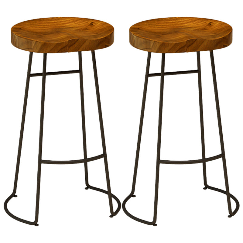 Modern Solid Wood Counter Set 1/2/4 Pieces Rectangle Bar Table Set in Natural Wood 30"H Stools (Set of 2) Clearhalo 'Bar Furniture' 'furn' 'furn_home_bar_bar_sets' 'Furniture' 'Home Bars & Bar Sets' 'home_bar_bar_sets' 'Kitchen & Dining Furniture' 5848041