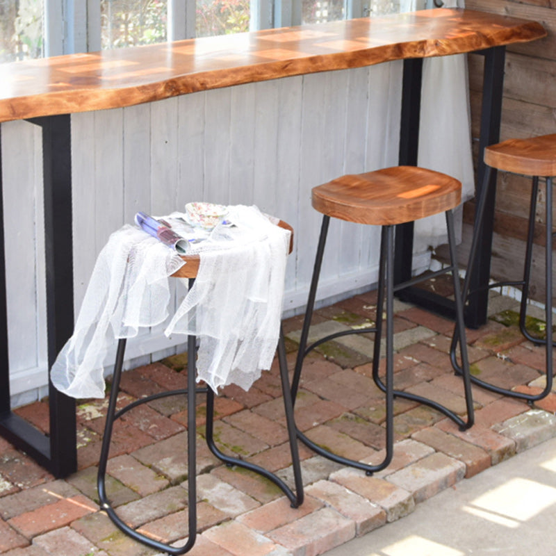 Modern Solid Wood Counter Set 1/2/4 Pieces Rectangle Bar Table Set in Natural Clearhalo 'Bar Furniture' 'furn' 'furn_home_bar_bar_sets' 'Furniture' 'Home Bars & Bar Sets' 'home_bar_bar_sets' 'Kitchen & Dining Furniture' 5848042