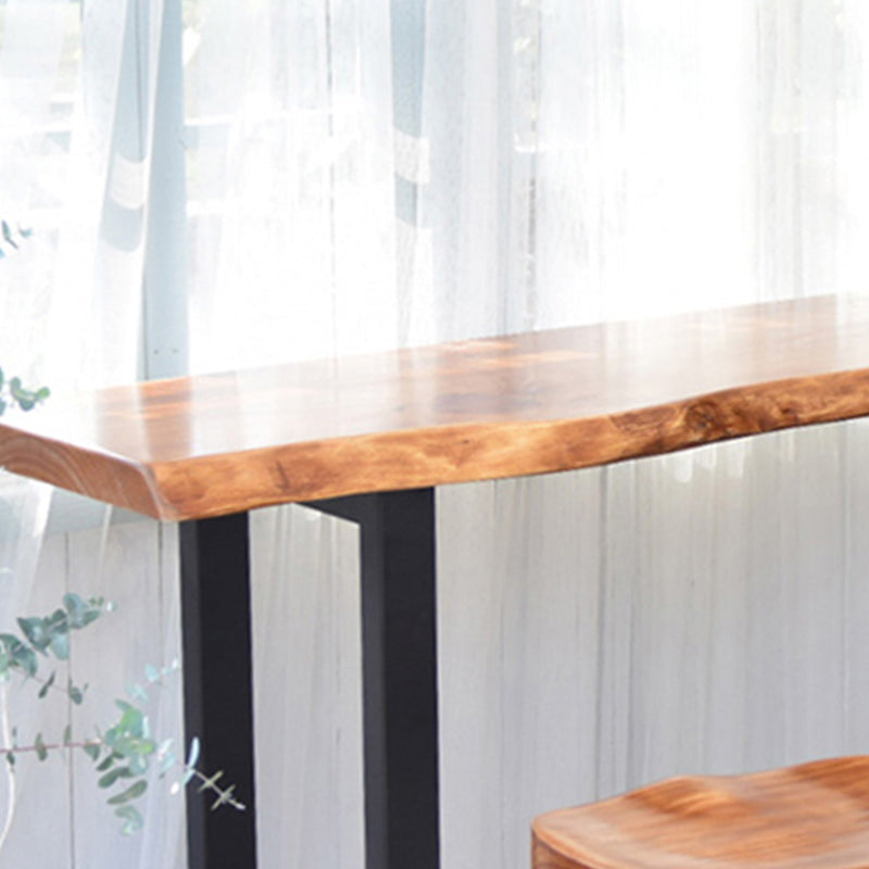 Modern Solid Wood Counter Set 1/2/4 Pieces Rectangle Bar Table Set in Natural Clearhalo 'Bar Furniture' 'furn' 'furn_home_bar_bar_sets' 'Furniture' 'Home Bars & Bar Sets' 'home_bar_bar_sets' 'Kitchen & Dining Furniture' 5848047