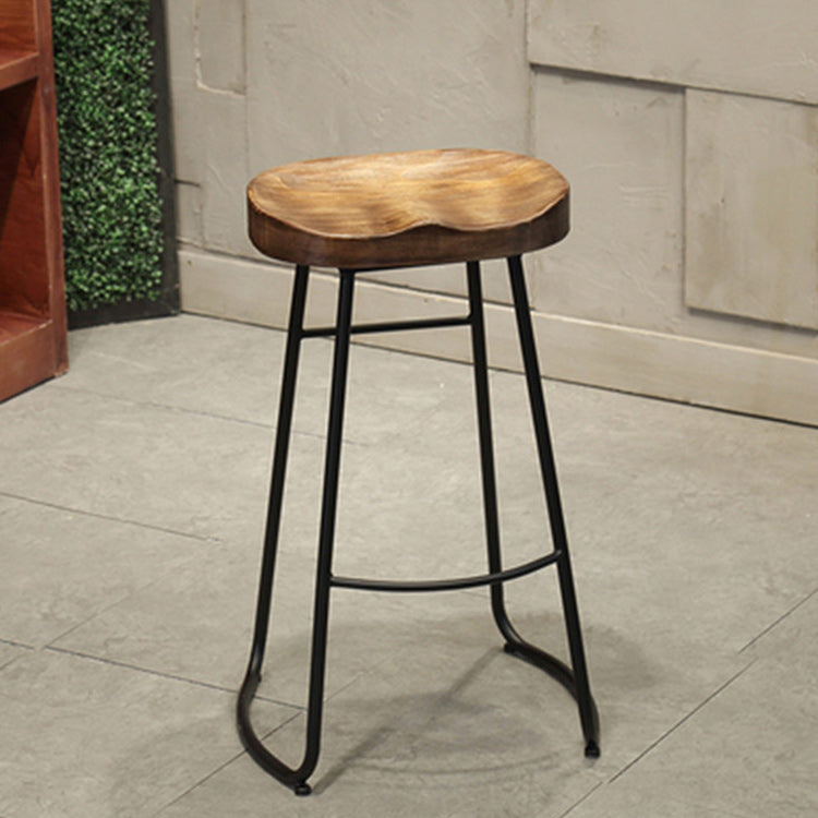 1/4 Pieces Luxurious Rectangular Pub Table Set Solid Wood Counter Table with Stools Brown 30"H Stool (Single) Clearhalo 'Bar Furniture' 'furn' 'furn_home_bar_bar_sets' 'Furniture' 'Home Bars & Bar Sets' 'home_bar_bar_sets' 'Kitchen & Dining Furniture' 5848070