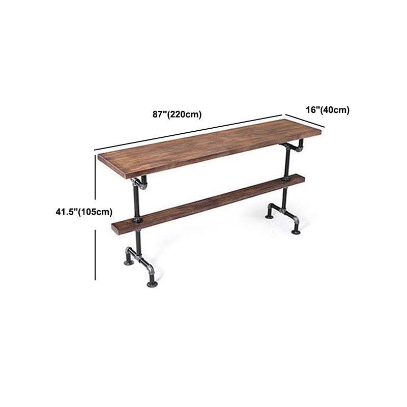 1/4 Pieces Luxurious Rectangular Pub Table Set Solid Wood Counter Table with Stools Clearhalo 'Bar Furniture' 'furn' 'furn_home_bar_bar_sets' 'Furniture' 'Home Bars & Bar Sets' 'home_bar_bar_sets' 'Kitchen & Dining Furniture' 5848084