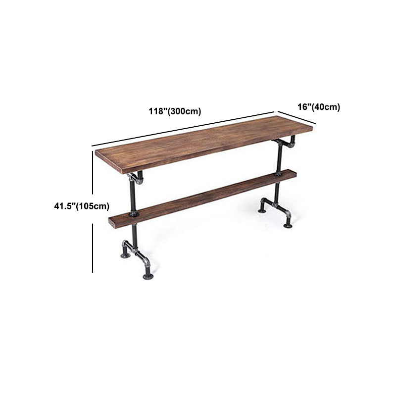 1/4 Pieces Luxurious Rectangular Pub Table Set Solid Wood Counter Table with Stools Clearhalo 'Bar Furniture' 'furn' 'furn_home_bar_bar_sets' 'Furniture' 'Home Bars & Bar Sets' 'home_bar_bar_sets' 'Kitchen & Dining Furniture' 5848090