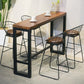 Industrial Style 1/2/3/5 Pieces Bar Table Set Rectangle Bar Table with High Wood Stools Clearhalo 'Bar Furniture' 'furn' 'furn_home_bar_bar_sets' 'Furniture' 'Home Bars & Bar Sets' 'home_bar_bar_sets' 'Kitchen & Dining Furniture' 5848092