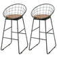 Industrial Style 1/2/3/5 Pieces Bar Table Set Rectangle Bar Table with High Wood Stools Light-Brown 26"H Stool (Single) Clearhalo 'Bar Furniture' 'furn' 'furn_home_bar_bar_sets' 'Furniture' 'Home Bars & Bar Sets' 'home_bar_bar_sets' 'Kitchen & Dining Furniture' 5848094