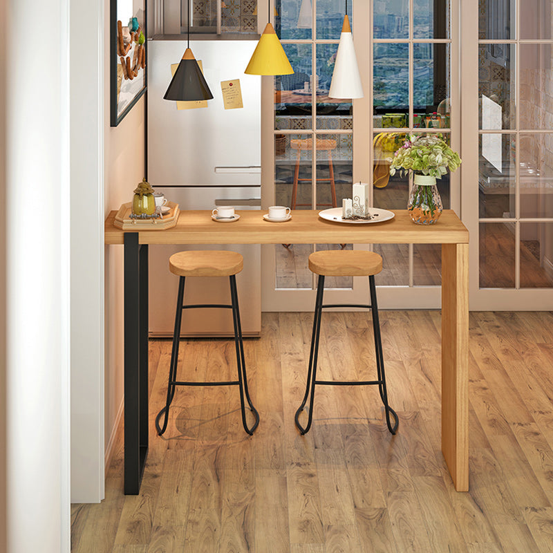 Ensemble de comptoir rectangulaire moderne d'intérieur, ensemble de Table et tabouret en bois massif 1/2/3 pièces