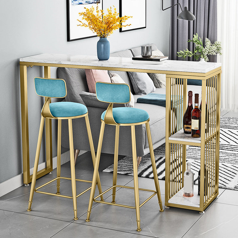 Set tavolo da bar in finto marmo stile glam 1/2/3 pezzi Set bancone da tavolo fisso