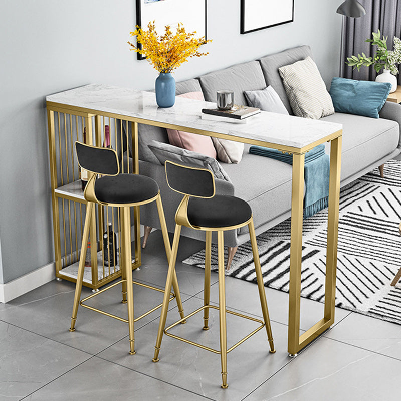 Set tavolo da bar in finto marmo stile glam 1/2/3 pezzi Set bancone da tavolo fisso