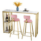 Set tavolo da bar in finto marmo stile glam 1/2/3 pezzi Set bancone da tavolo fisso