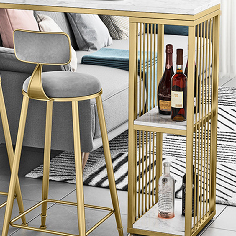 Set tavolo da bar in finto marmo stile glam 1/2/3 pezzi Set bancone da tavolo fisso