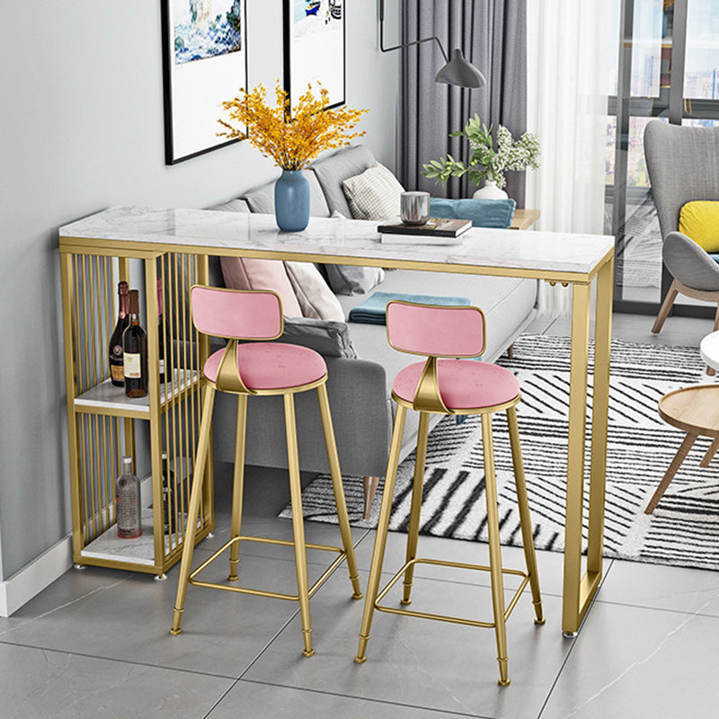 Set tavolo da bar in finto marmo stile glam 1/2/3 pezzi Set bancone da tavolo fisso